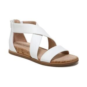 Soul Naturalizer Women's Cindi Strappy Sandals, White Leather Size 7M